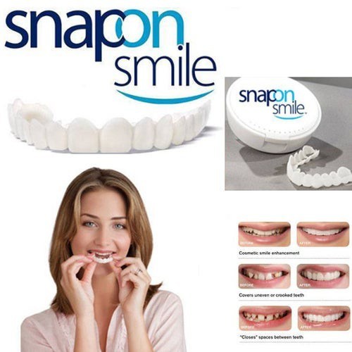 1 Pair Teeth ( 2 pcs) Snapon Smile Comfortable Fit Denture Kit